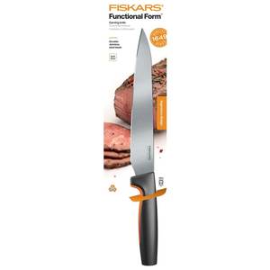Cuchillo de Cocina Multiusos de Acero Inoxidable con Hoja de 23 cm, Diseño Funcional en Negro, Naranja y Cromo-1057539 - Product Image 3