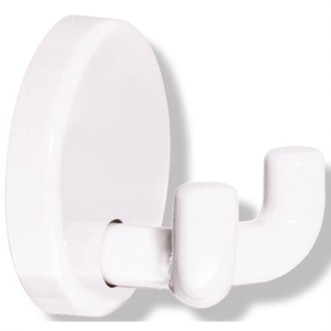 HEWI 801.90.020 Double <b>Hook</b> <b>Plastic</b> Hangers 99% Pure White Polyamide 2 <b>Hooks</b> 40 mm Projection 31 mm - Product Image 3