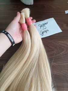 Mejor venta 100% Precio de fábrica Cabello humano crudo Cabello Remy de alta calidad Rubio #60 Envío gratis para pedidos superiores a 100kg - Product Image 3