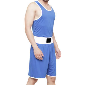 Uniforme de Boxeo Personalizado de Buena Calidad, Servicio OEM, Uniforme de Boxeo Hecho de Poliéster, Uniforme de Boxeo Ligero de Color Sólido - Product Image 3