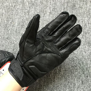 Gant imperméable de conduite d'écran tactile de moto en cuir de peau de mouton | Gants en cuir d'équitation de moto de cyclisme coupe-vent - Product Image 4