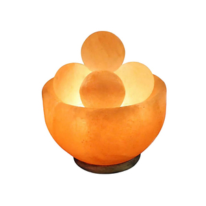 100% naturel de l'Himalaya rose sel cristal roche lampe à thé bol de feu boules arrondies fabriquées à la main pour l'artisanat naturel esthétique - Product Image 1