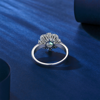 Fabricant de bagues personnalisées, argent sterling S925, bague flocon de neige en moissanite 1CT, bague de luxe pour femmes