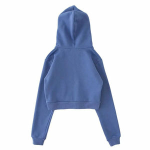 Vente en gros 2025 sweat à capuche sport design personnalisé pour femmes sweat-shirt léger avec logo brodé et haut court long - Product Image 2