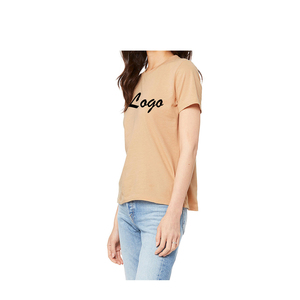 Camiseta de alta calidad al por mayor nueva camiseta Unisex manga verano algodón liso Color personalizado camiseta de gran tamaño para mujer - Product Image 2