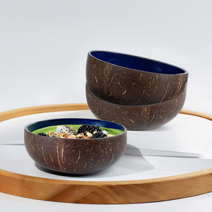 หัตถกรรมเวียดนามออกแบบเองเป็นมิตรกับสิ่งแวดล้อมเคลือบธรรมชาติชามมะพร้าวฝังเปลือกไข่มุกสำหรับ Use-TL2021ปาร์ตี้ - Product Image 2