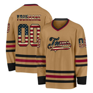 Camiseta uniforme de hockey sobre hielo de entrenamiento de sublimación de hockey bordado personalizado de talla grande de último diseño - Product Image 1