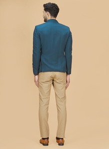 เสื้อโค้ทสีเขียวนกแก้วสำหรับผู้ชายเสื้อโค้ทสำหรับธุรกิจสำนักงาน - Product Image 3