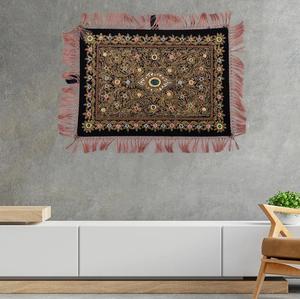 Elegante Tapiz Moderno Zardozi con Patrón Rectangular Vertical, Hecho a Mano para Decoración del Hogar, Diwali, Bodas, Cumpleaños, Aniversarios - Product Image 1