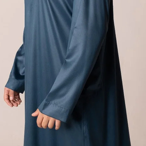 Meilleur fournisseur – Thobes islamiques pour hommes à manches longues en polyester/coton tricoté, respirants, thermiques et à séchage rapide, grandes tailles, haute qualité - Product Image 5