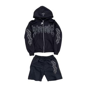 Sudaderas con capucha y conjuntos cortos Personalice su conjunto de pantalones cortos agregando sudaderas con capucha para crear un aspecto único de nuestra impresión y personalización - Product Image 1