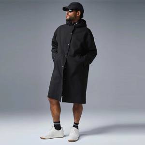 Veste de pluie longue à capuche pour hommes-Manteau léger imperméable et coupe-vent avec design sur toute la longueur, parfait pour les activités de plein air - Product Image 1