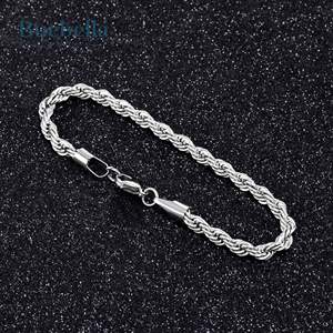 Offre Spéciale Bracelet Tennis en Argent Sterling 925 Plaqué Or Blanc 18K Style Hip Hop pour Homme avec Pierre Moissanite Excellente Idée Cadeau - Product Image 4