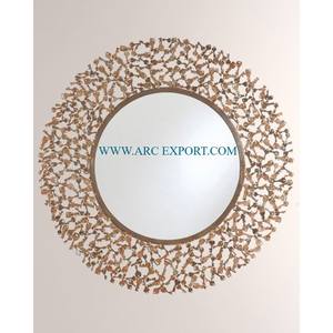 Miroir mural décoratif plaqué or miroir mural design moderne fait à la main miroir mural classique élégant nouveau look motif - Product Image 5