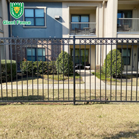 Panneau de clôture tubulaire en aluminium de 6 à 7 pieds pour allée de villa européenne, anti-escalade, sécurité renforcée, installation facile, durable, haute sécurité extérieure