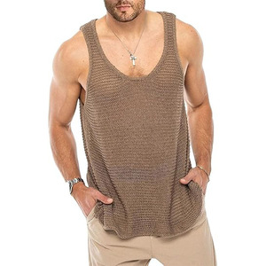 Men sports <b>vest</b> sleeveless gym workout tank top breathable quick dry fitness activewear for running and training - Product Image 1