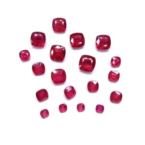High Quality Faceted Natural <strong>Ruby</strong> <strong>Red</strong> Cushion Cut Loose Gemstone 6-10mm for Jewelry Making Crystal Stones Loupe Clean - Product Image 1