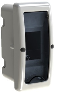 Recessed <b>box</b> with 2 elements, panel and <b>smoked</b> door, 60x130x62mm. (Solera 8692PF) - Product Image 1