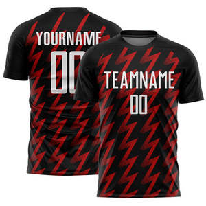 เสื้อฟุตบอลผู้ใหญ่แบบยูนิเซ็กซ์สั่งทำพิเศษ พร้อมการพิมพ์แบบซับลิเมชั่น ชื่อทีมสั่งทำได้ ระบายอากาศได้ดี แห้งเร็ว ผ้าโพลีเอสเตอร์ 100% - Product Image 4