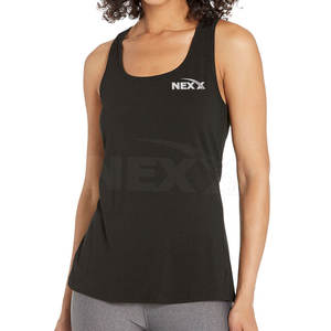 Camiseta sin mangas para mujer de calidad superior Ropa de entrenamiento de verano informal en stock Patrón sólido Tallas grandes - Product Image 1