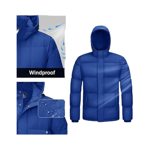 PASUXI Wholesale Customized <b>Men's</b> Solid Colour Hooded Cotton Coats Winter <b>Jackets</b> <b>Men</b> <b>Jacket</b> <b>Puffer</b> <b>Jacket</b> <b>Men</b> Shiny <b>Puffer</b> - Product Image 1
