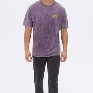 Lightweight 100% Cotton Breathable Eco-Friendly Quick Dry Acid Wash <b>T</b>-<b>Shirt</b>-Perfect Daily Wear Casual Streetwear for Men - Product Image 4