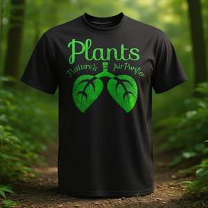 T-shirt unisexe en coton à col rond et manches courtes, purificateur d'air naturel, écologique, promotionnel - Product Image 3