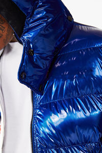 Veste matelassée personnalisée de haute qualité pour hommes Design professionnel à capuche style zippé hiver/automne Service OEM disponible prix de gros - Product Image 6