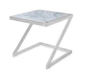 Mesa de esquina decorativa para comedor con base de marco de metal, diseño moderno, respetuoso con el medio ambiente, mesa de centro de alta calidad, tapa de mármol - Product Image 1