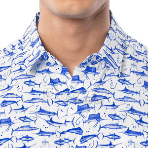 Elegante Camisa Polo de Pesca Ligera y Ecológica con Protección Solar UPF 50, Tejido Transpirable de Poliéster/Spandex, Diseñada para Actividades al Aire Libre - Product Image 4