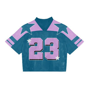 Maillot de football américain 2025 à manches courtes, imprimé, personnalisé avec le nom de l'équipe, logos brodés, taille plus, uniforme d'entraînement - Product Image 3