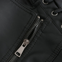 Blouson d'hiver unisexe, imperméable, respirant, coupe-vent, style punk, en cuir véritable, avec décorations en fourrure, court, décontracté