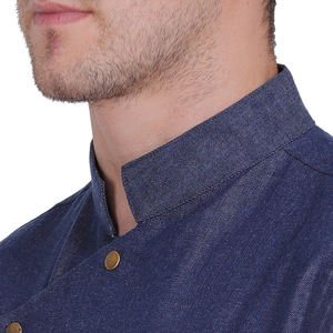 เครื่องแบบเชฟสำหรับผู้ชายเครื่องแบบเชฟยูนิฟอร์มคอตตอนสั่งทำโลโก้ได้ตามต้องการ - Product Image 4