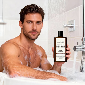Gel de Ducha Masculino de Marca Blanca, Limpiador Corporal de Lujo con Aroma a Especias, Bourbon y Roble Blanco, Cuidado Hidratante - Product Image 2