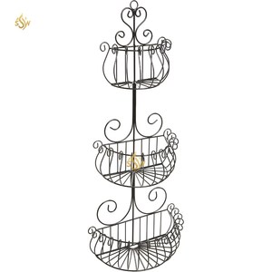 Kitchen Decor Fruits and Spices Jar Racks and Shelf 3 Layer Premium Quality Large Size Black Color Iron Material Home Spice Rack - Product Image 5