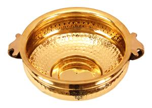 IndianArtVilla Olla de cocina tradicional de diseño martillado de latón puro para el hogar, hotel y restaurante, vajilla - Product Image 4