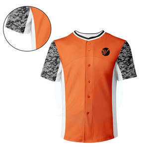 Camiseta de béisbol de poliéster 100% al por mayor diseño personalizable transpirable y opciones de talla grande servicio OEM disponible - Product Image 3