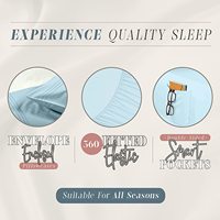 Élégant confort 4 pièces ensemble de draps intelligents unicolore-drap-housse à poche profonde