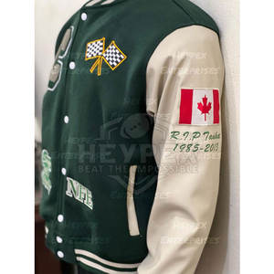 Vente en gros de vestes d'université pour hommes grande taille avec logo personnalisé veste d'université Letterman unie pour l'hiver style High Street - Product Image 4