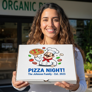 กล่องพิซซ่ากระดาษคราฟท์ ปลอดภัยสำหรับไมโครเวฟ ย่อยสลายได้ เป็นมิตรกับสิ่งแวดล้อม พิมพ์โลโก้ตามสั่ง ปั๊มร้อน ปรับแต่งได้ - Product Image 6