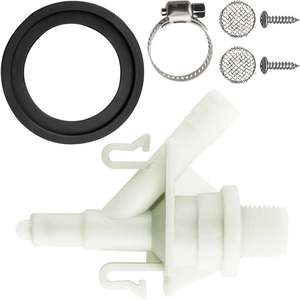 Vypart One-Piece RV Toilet Water Valve <b>Kit</b> Replacement for Sealand Dometic 300-321 <b>Models</b> Includes Hose and Outlet - Product Image 1