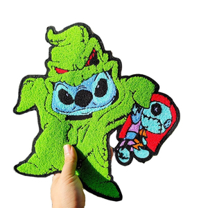 Patchs thermocollants personnalisés avec logo, vente en gros, patchs entièrement brodés pour vêtements, patch en chenille, conception de logo, broderie - Product Image 4