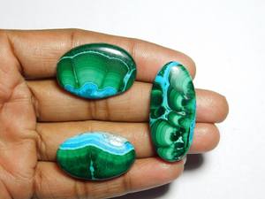 3pcs Natural Azurite Malachite Lot Gemstone Top Quality Cabochons Loose Precious Jewelry 129 Cts - Product Image 3