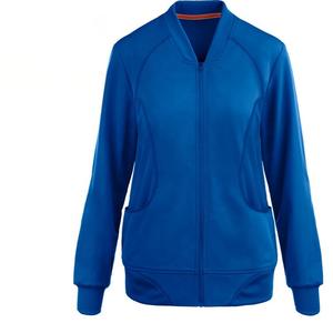 Spandex extensible fermeture éclair avant infirmière gommages hôpital uniforme gommage veste veste médicale pour les femmes été hiver hôpital gommages - Product Image 6