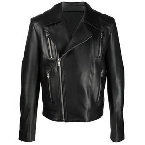 Veste en cuir chaude d'hiver pour hommes Col mandarin Style motard Manches complètes Veste en cuir à vendre en vrac Quantité - Product Image 1