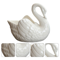 Pot jardinière cygne plante en céramique succulente Animal fleur Figurine Statue Cactus petit conteneur décoration de la maison ornements