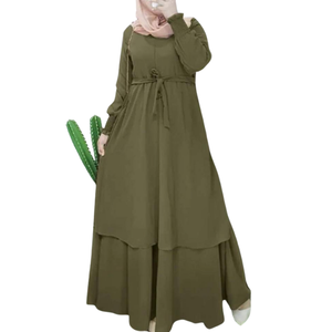 Femmes personnalisé Dubaï Style Abaya Cardigan nouveau Design respirant manches longues Hijab robe pour Ramadan Eid printemps vêtements - Product Image 2