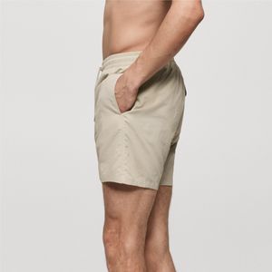 Short de bain d'été à logo personnalisé, vêtements de plage de couleur unie, mode vente en gros 100% polyester, short de bain pour hommes à séchage rapide - Product Image 3
