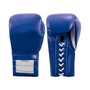 Guantes de boxeo para hombre Guantes de boxeo profesionales de cuero de vaca con cordones Guantes de boxeo multicolores - Product Image 1