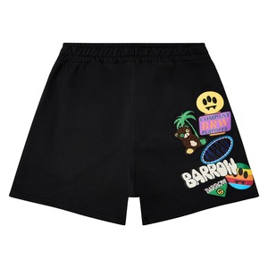 กางเกงขาสั้นสีดำสำหรับผู้ชายกางเกงกีฬากางเกงวอร์มสำหรับผู้ชายกางเกงชายหาดว่ายน้ำขาสั้นสีดำพิมพ์โลโก้ได้ตามต้องการ - Product Image 2